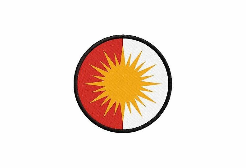 Patch ecusson flag yazidi yezidi printed thermosticker round round roundcardium