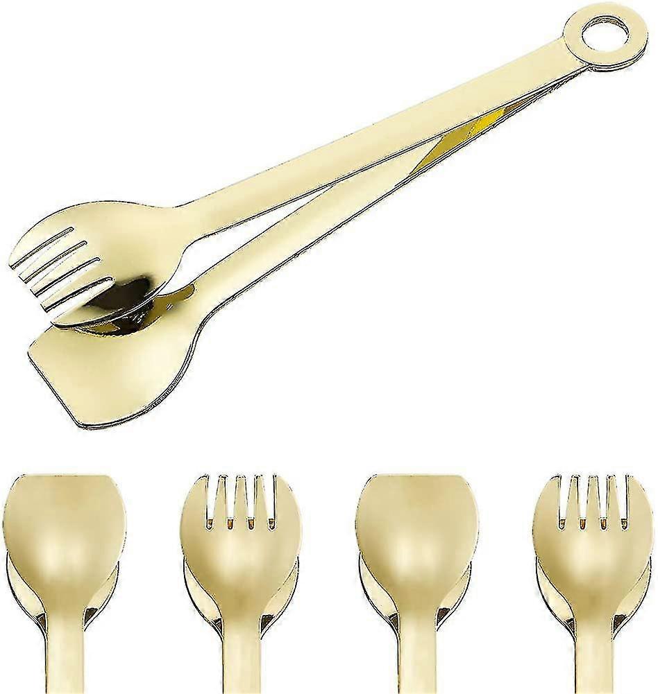 Sett Med 4 Små Serveringstang - Mini Forrettstang Av Rustfritt Stål