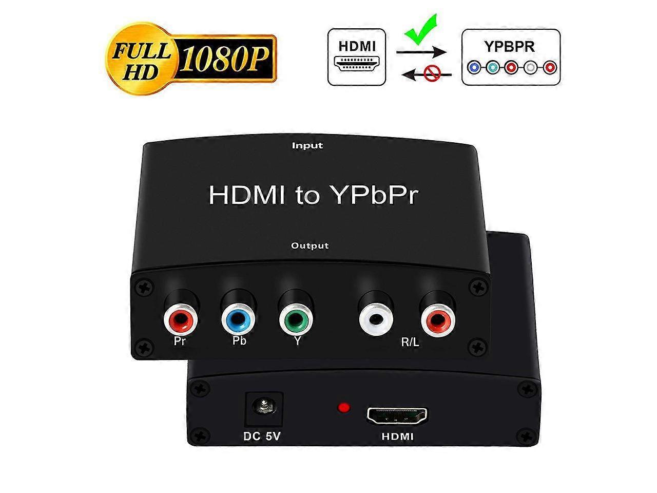 HDMI to YPbPr Converter 4K 1080P HDMI to YPbPr Adapter with HD Video Support PS3 DVD Xbox 360 to HDTV Monitor and Projector