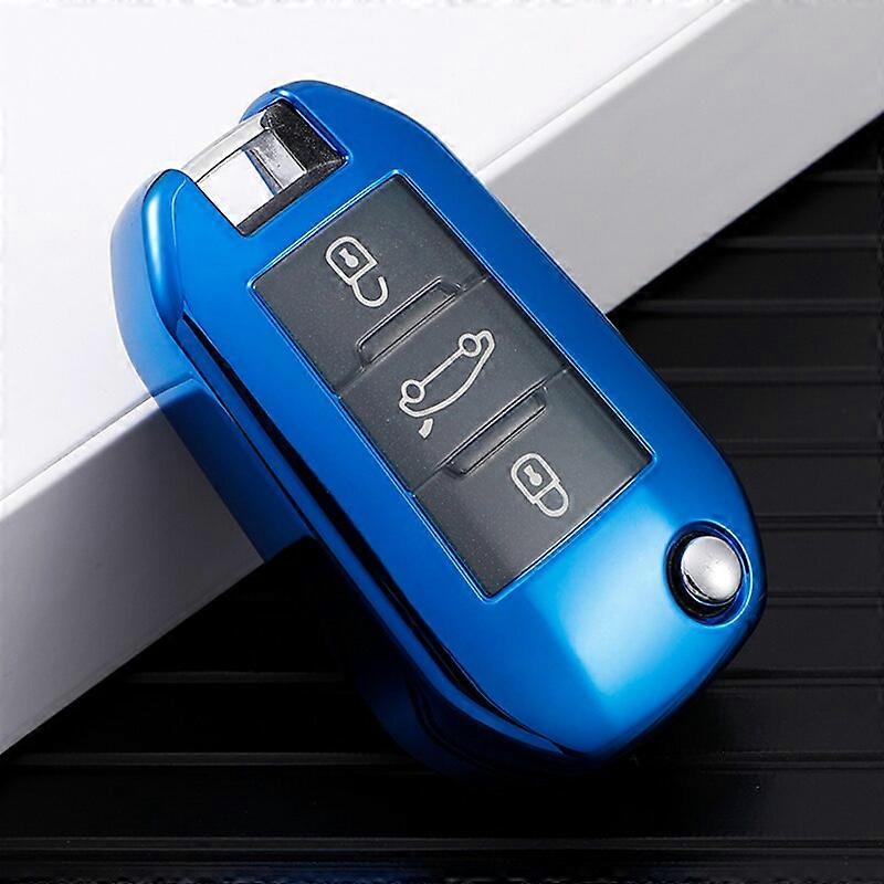 TPU Car Styling Silicone Key 3 Remote Cover Fob Case for Peugeot 3008 208 308 508 408 2008 307 4008 for Citroen C4 Accessories Key Blanks