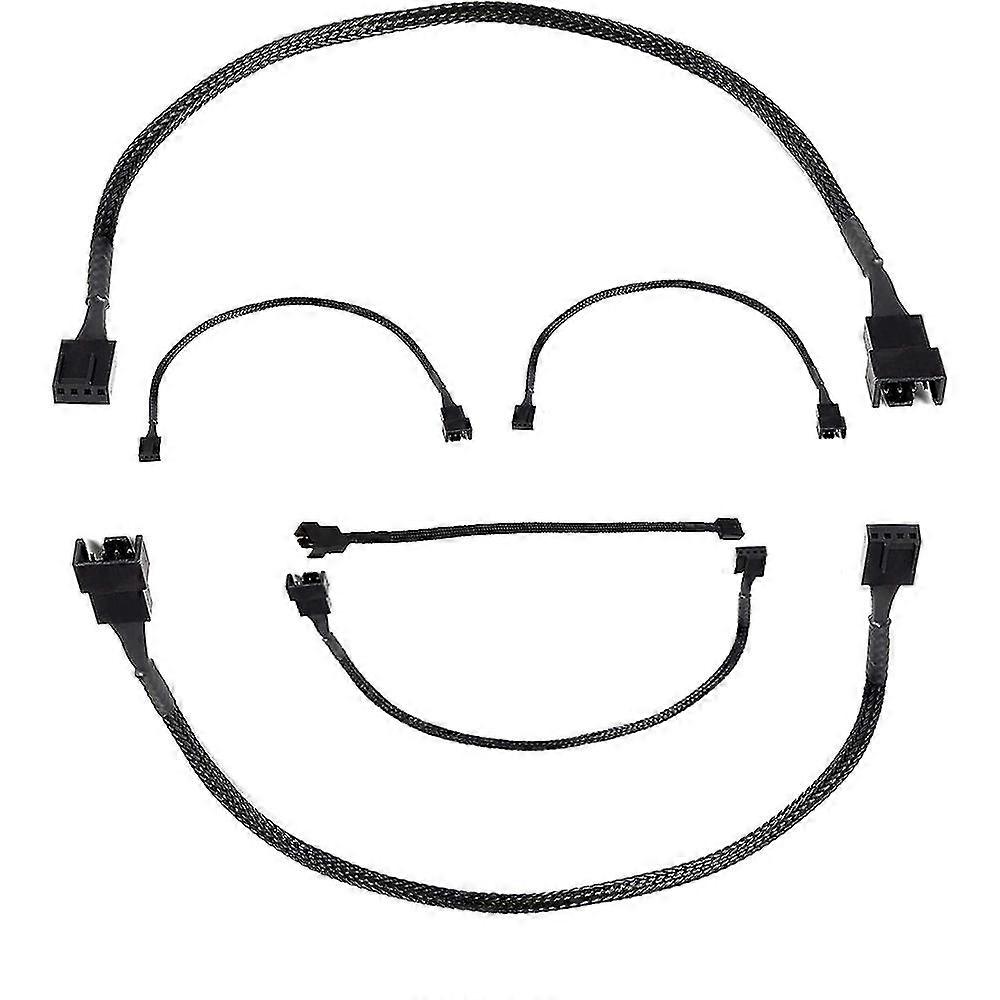 6pcs Fan Splitter Cable, Adapter Computer Fan Power Extension Cable