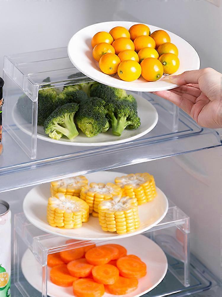 Refrigerator Shelf Storage Shelve - Transparent Organizer Rack for Cosmetics, Condiments, Space Saving