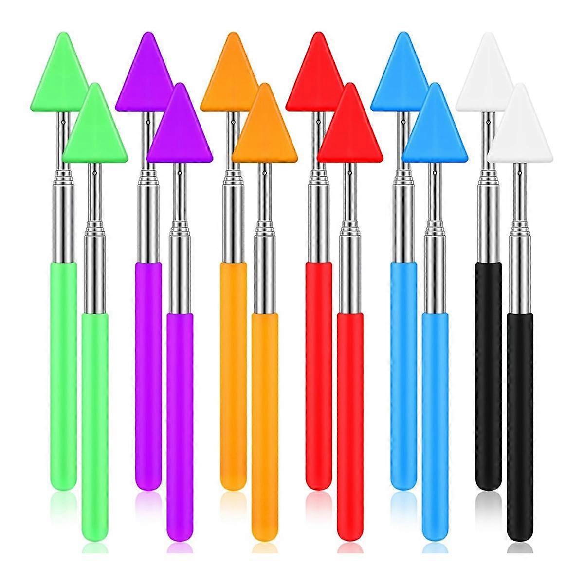 12 Pcs Telescopic Teacher Pointer Stick Classroom Pointer Handheld Retractable Pointer Hand Pointer for School Presenter