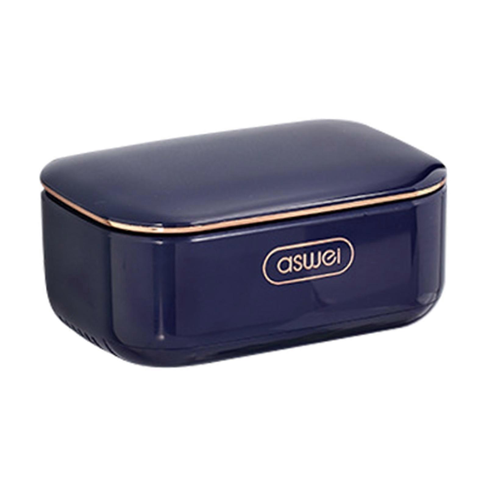 Wall-mounted Soap Box Punch-free Plastic Keep Drying Two Layers Soap Holder for Home