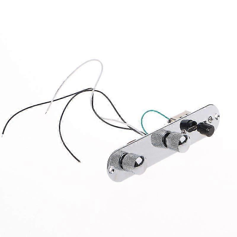 Chrome Speed Knob Volume Tone Control Plate 3way Switch Förkopplad för gitarr
