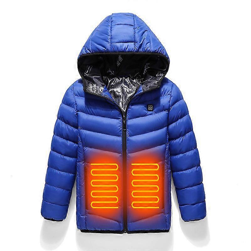 Children's Winter Smart Heating Coats USB Charging Heating Jacket with hood, waterproof and windproof, suitable for cycling