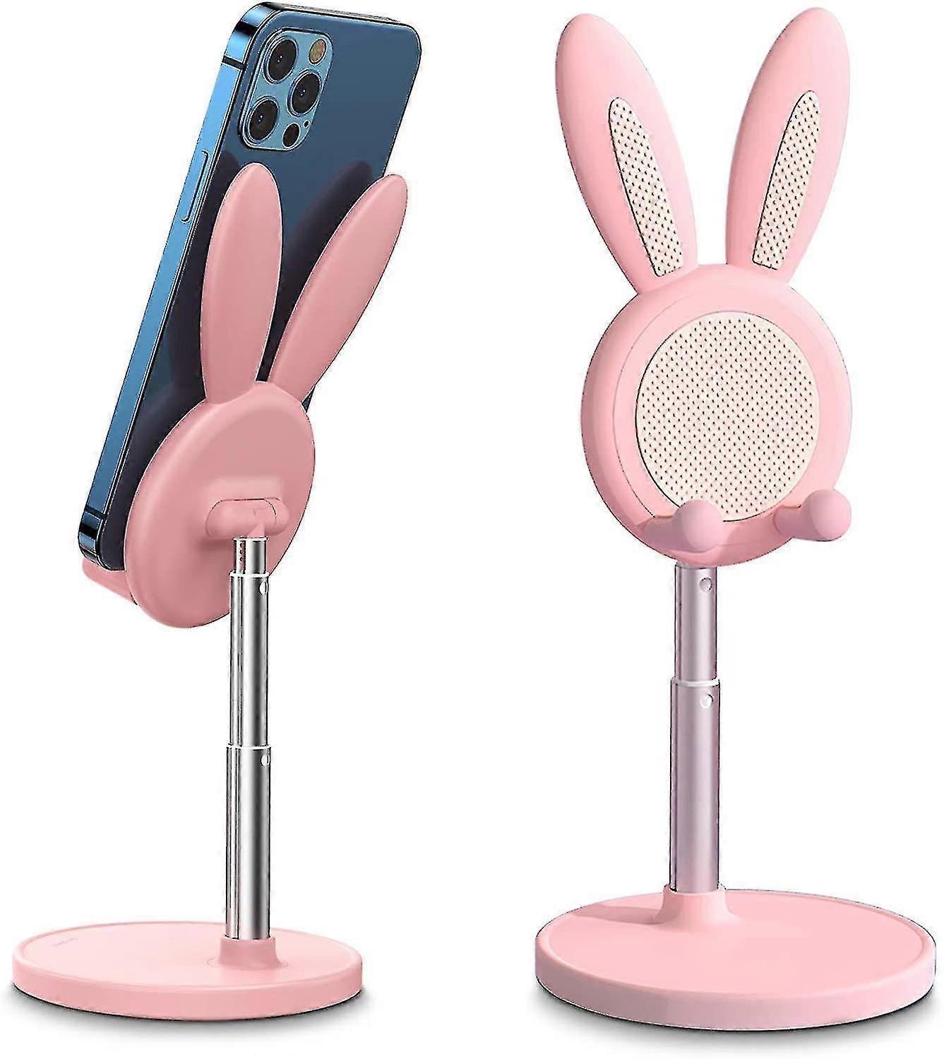 Cute Bunny Phone Stand, Angle Height Adjustable Cell Phone Standpink