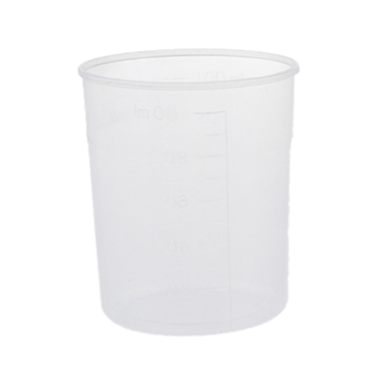 100ML Scale Cup Reusable Stackable Plastic Washable Measuring Glass for Lab