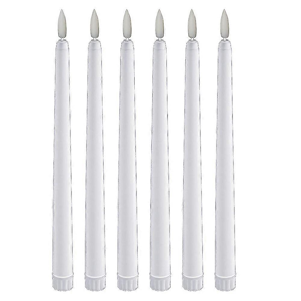 6pcs Led Candles Flickering Flame With Wick Timer Setting With Remote Control
