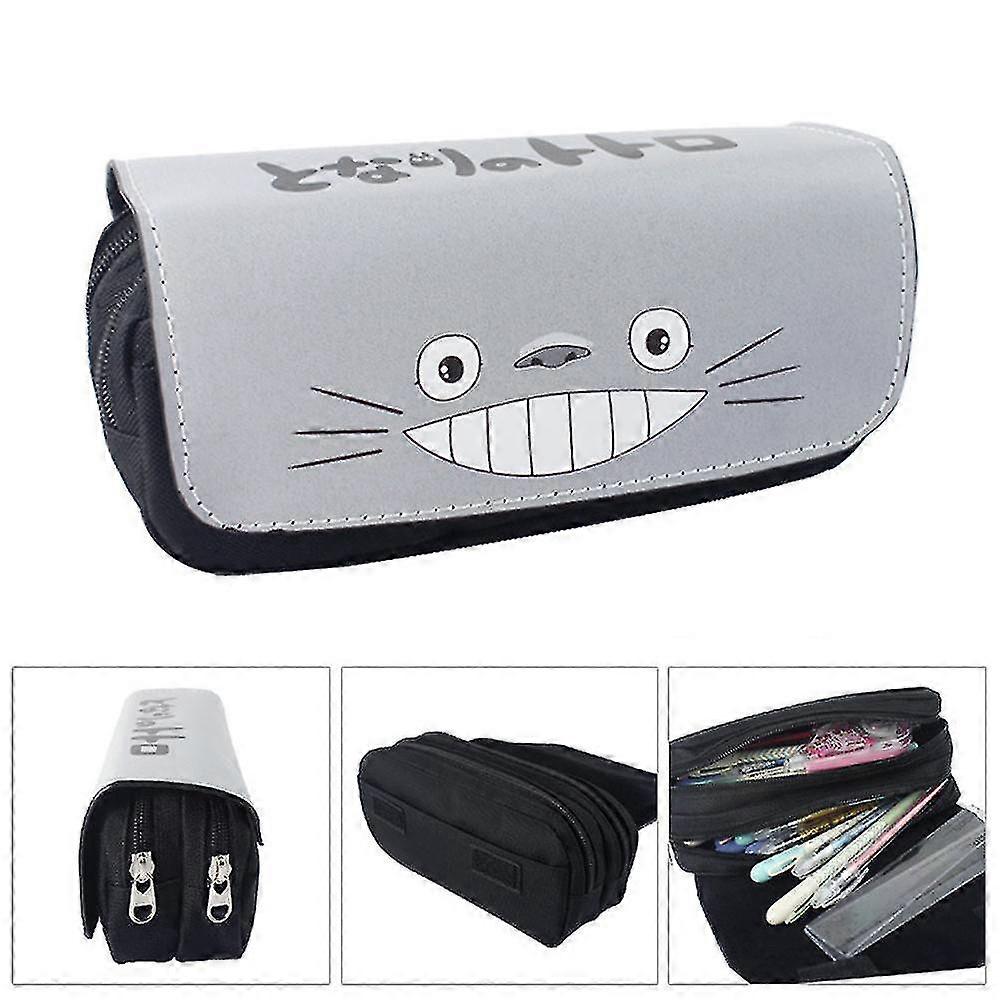 Totoro Children's Double-layer Pencil Case With Large Capacity