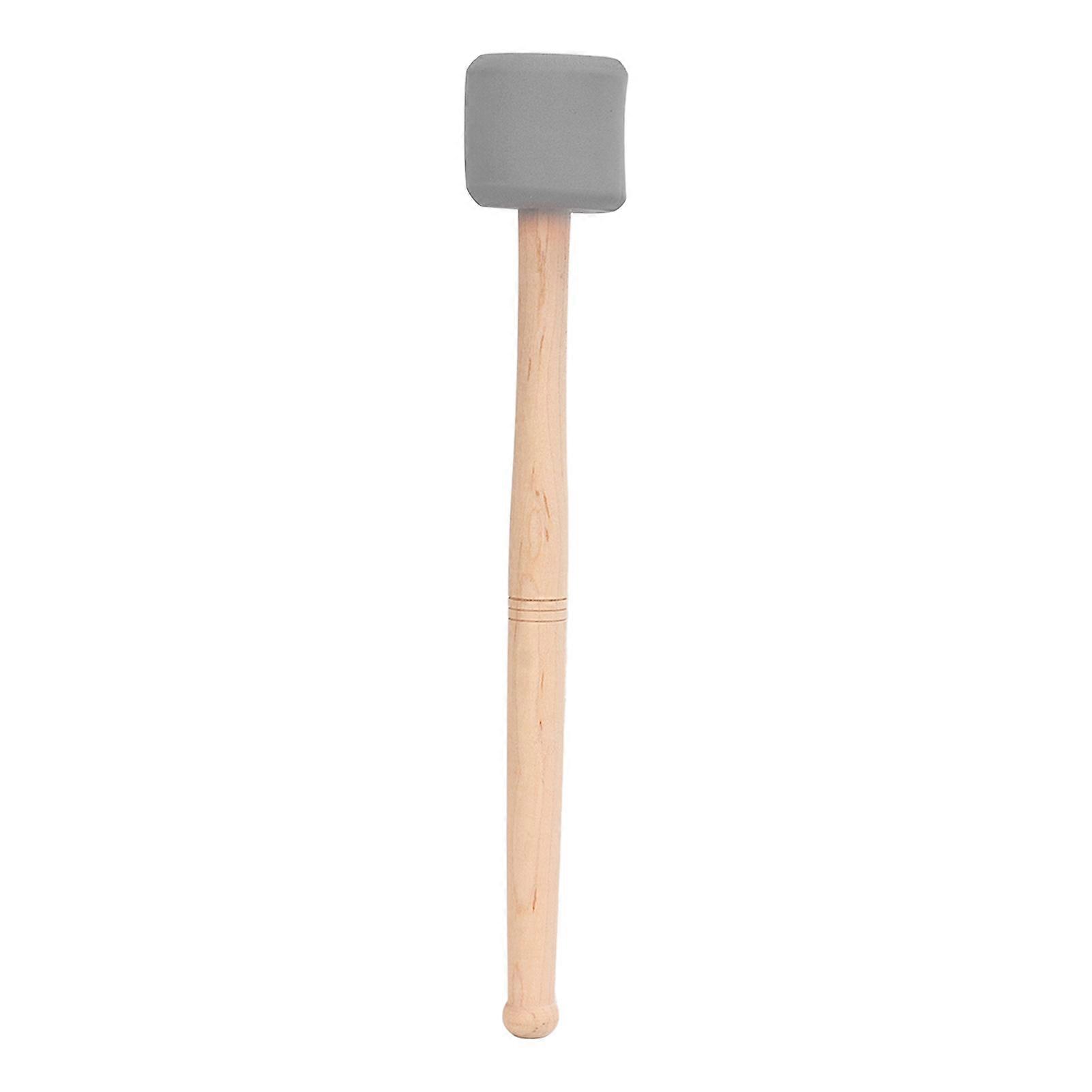 Drum Mallet Maple Handle Drumstick Comfortable Grip Drum Hammer Percussion Beater Gray Head