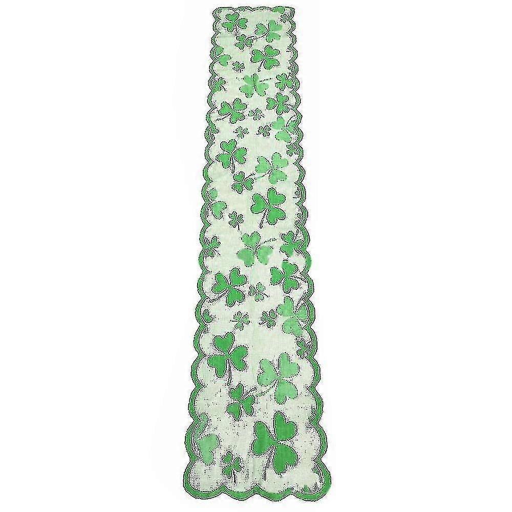 St Patrick Day Decora Shamrock Mesh Clover Table Mats Tablecloth Place