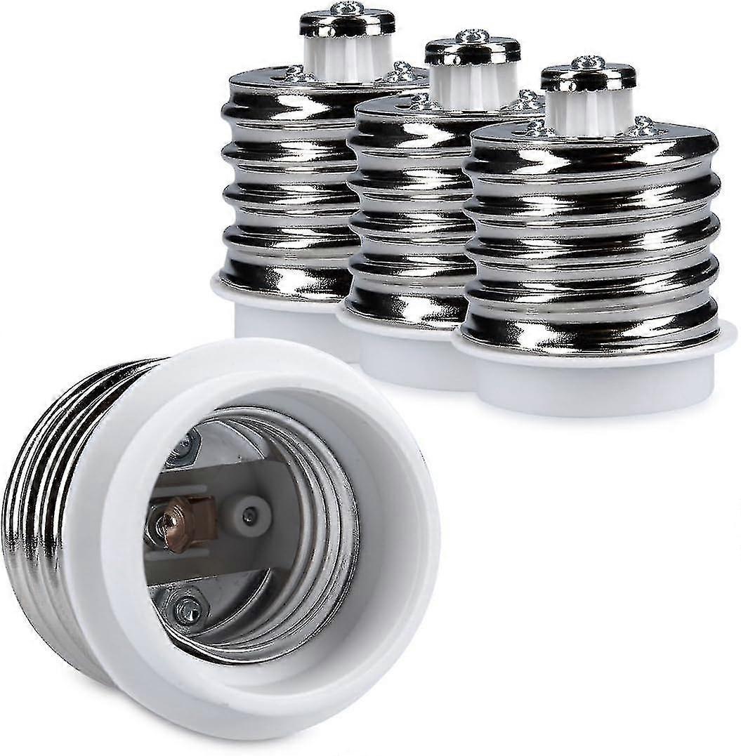 4x Socket Adapter - E40 To E27 Socket Converter - E27 Base Lamp Holder Adapter For Halogen Led Bulb