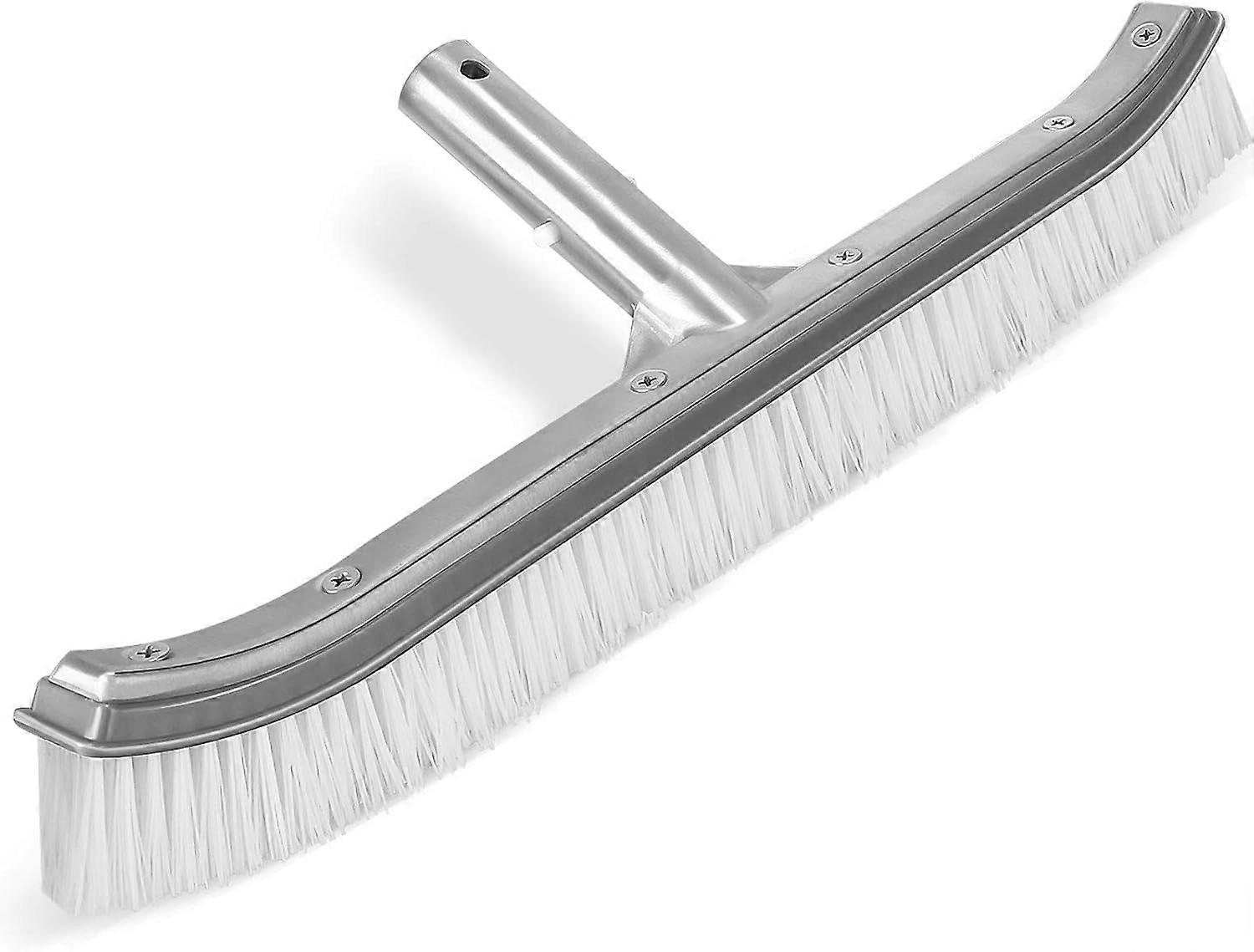 Pool Brush, 46 Pool Brush Pool Cleaner Aluminum Pool Brush With Ez Clips & Strong Bristles For Steps Tiles Floors Walls