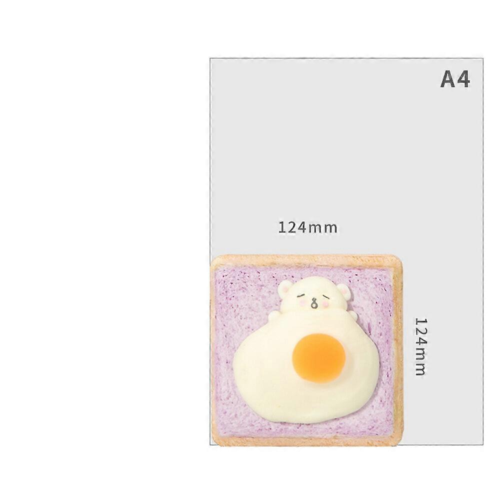 Lenwa Soft Bear Notebooks Creative Soft Pu Bear Shape Cover Bread Cute Hand Book Decompression Diary Notebook Student School Supplies