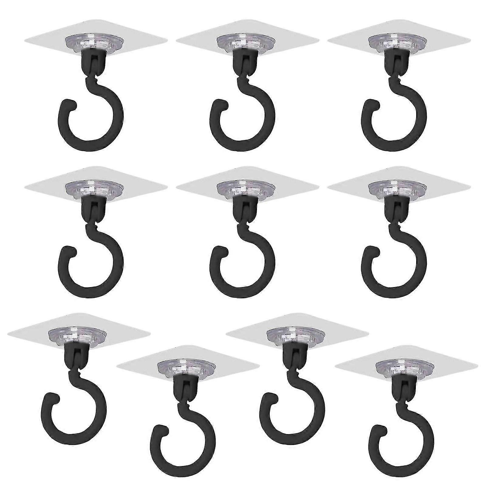 Wall Hooks 10pack No Trace Adhesive Multipurpose Clothes Organizer Rack