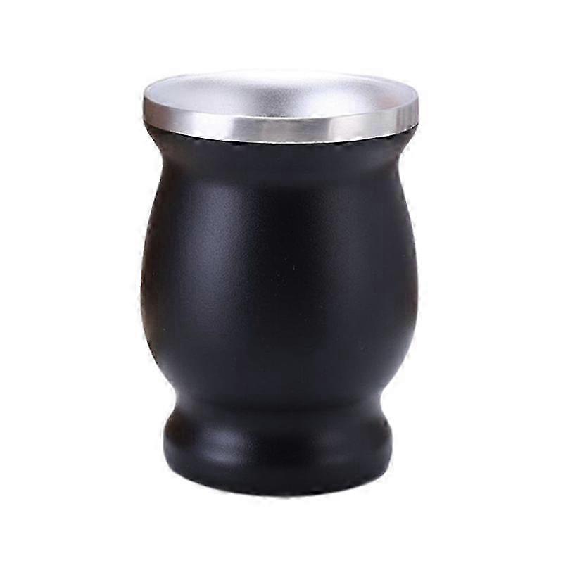 Græskarformet Rustfrit Stål Isoleret Tekop, Sort, 230ml