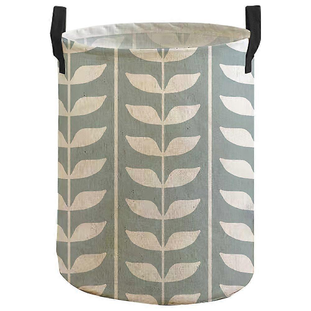 Cotton Linen Laundry Basket Laundry Storage Basket Column Leaf 400x500mm