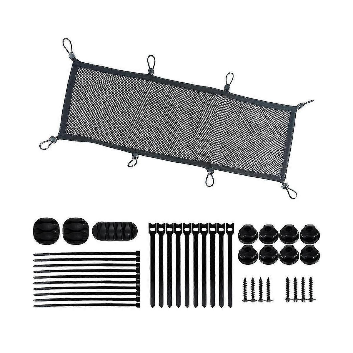 Cable Management Net Under Desk, Extra Cable Net, Flexible Privacy Mesh Cable Management Net, Under