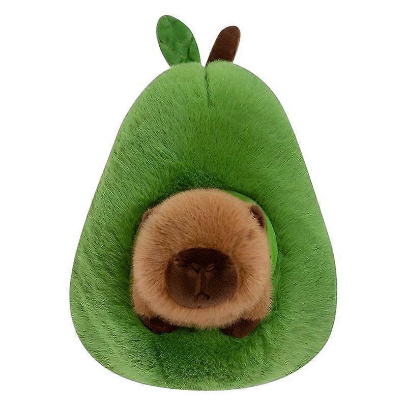 Avocado Capybara Plush Toy Realistic Capybara Stuffed Animal Soft Stuffed Capybara Avocado Food Plushie Pillow Doll 55cm