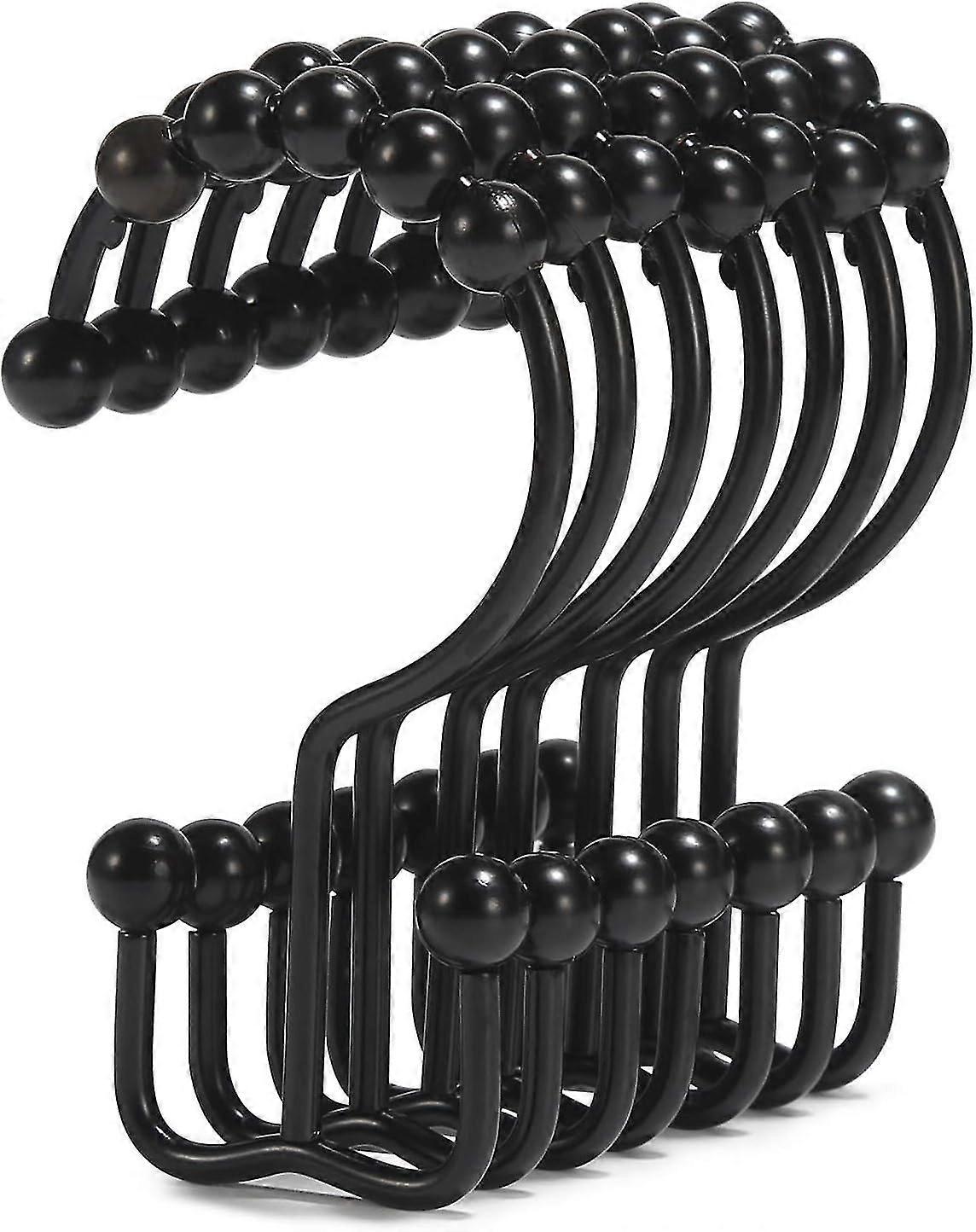 Shower Curtain Hooks, Shower Curtain Rings, Stainless Steel Shower Curtain Hooks Rust Proof Free Sliding Double Shower Hooks For Curtain, Shower Curta