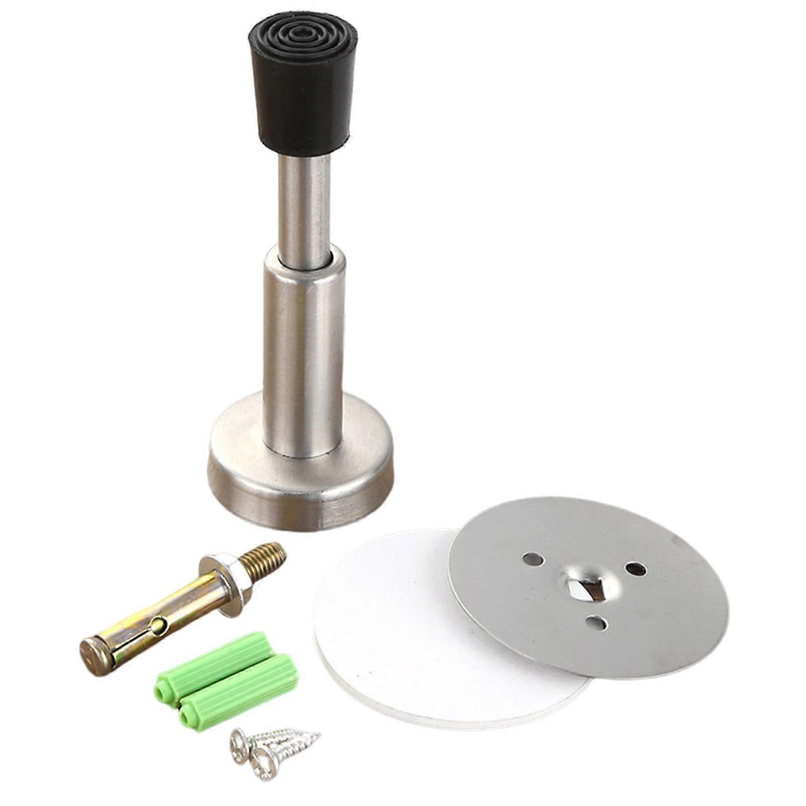 Door Stopper Stainless Steel Hydraulic Shock Absorbent Anti-collision Anti-rust Silent Door Handle Wall Protection Thickened Frosted Silicone Mat Door