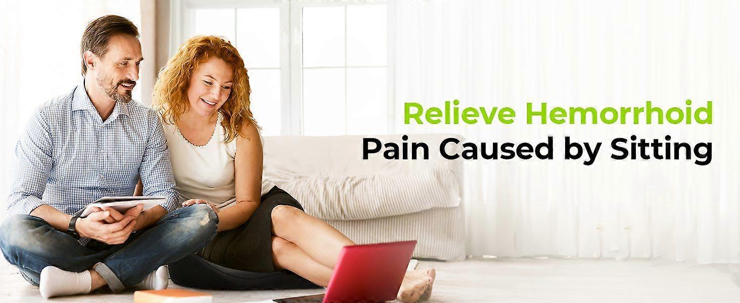 AUVON Innovative Donut Pillow for Hemorrhoids Relief - Ergonomic Memory Foam Cushion with Honeycomb Breathable Fabric
