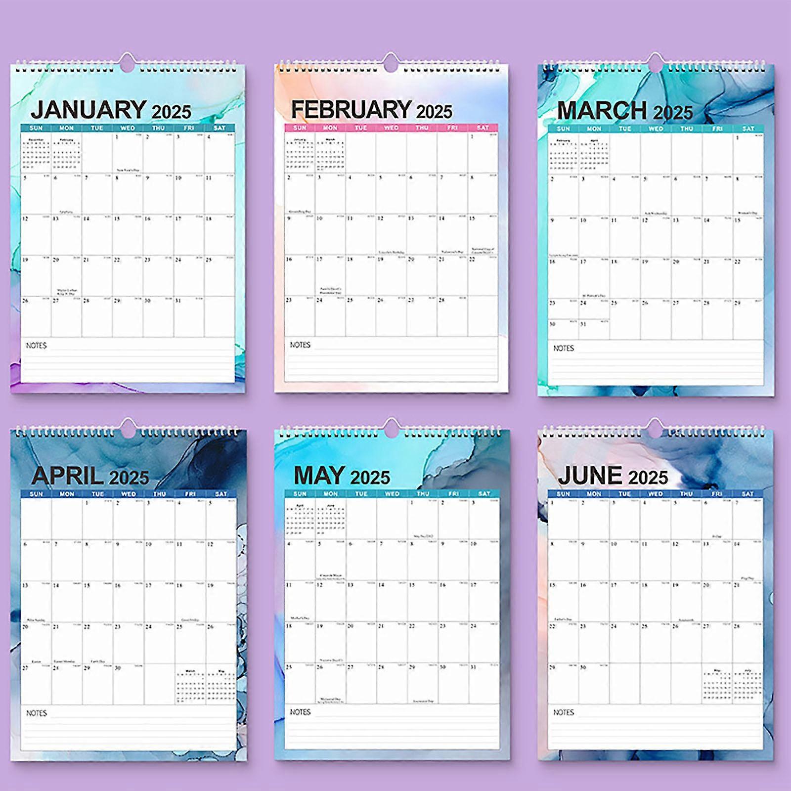 25-26 Wall Calendar 18 Months Simplified Version Schedule Plan Suitable For School Office And Family From January 2025 To Jun 2026