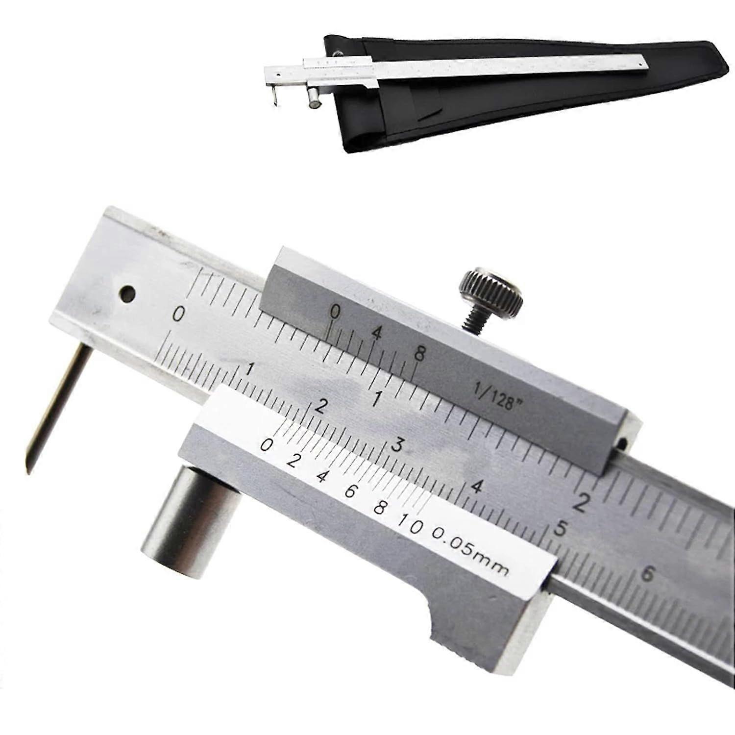 Pulling Vernier Caliper, High Measuring Accuracy 0.05mm, Stainless Steel Parallel Marking Gauge for Measuring and Scribing Different Kinds of Processi