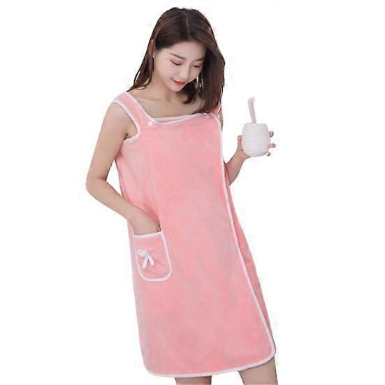 Women Wearable Bath Towel with Shoulder Straps Adjustable Soft Water Absorbent Outdoor Spa