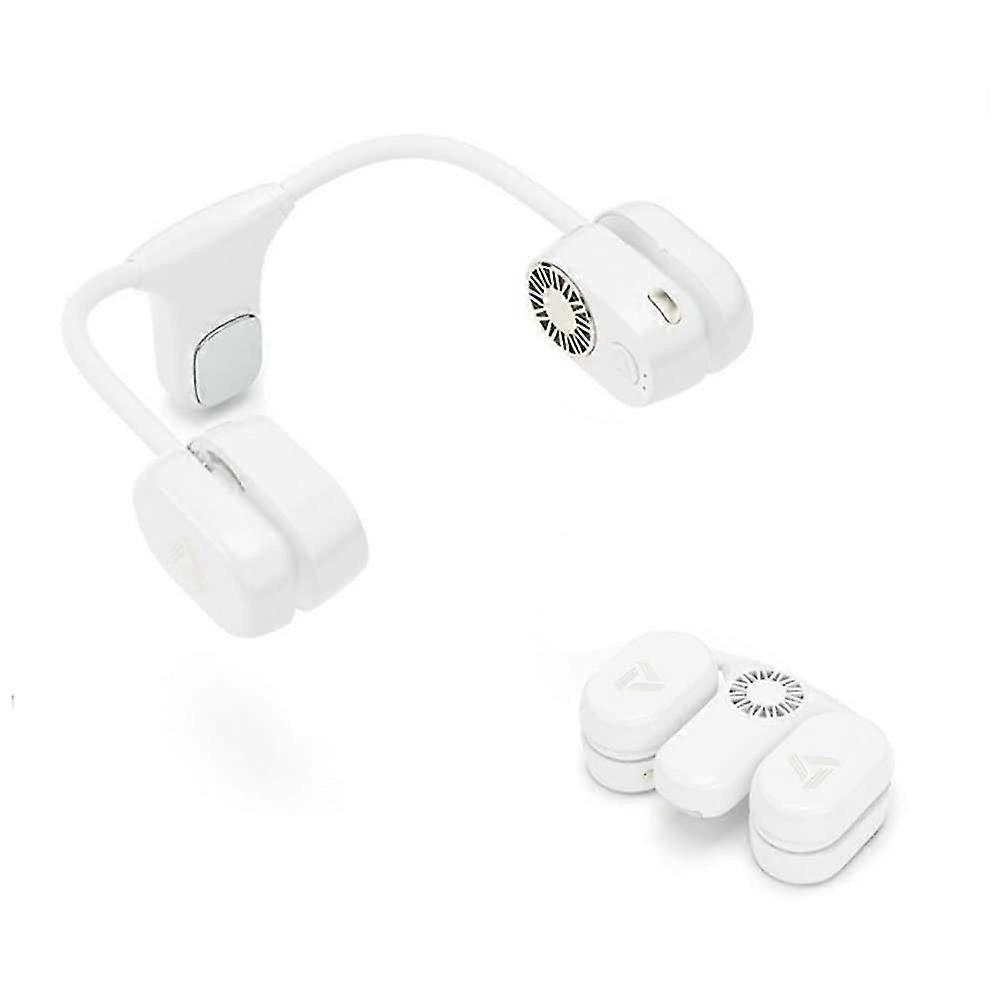 Portable Foldable Bladeless Neck Fans (White)