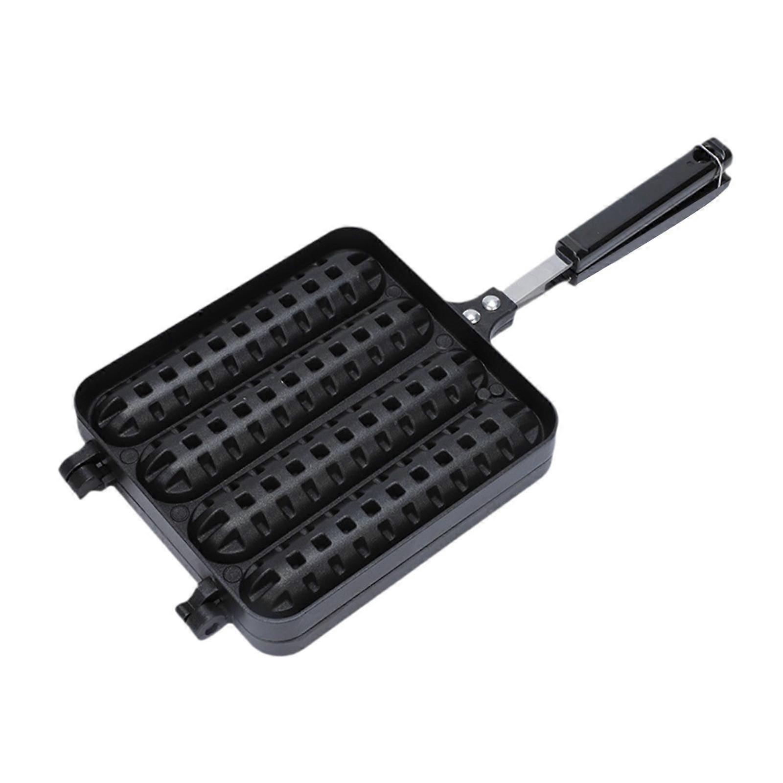 Cast Aluminum Cornbread Pan Sturdy Waffle Corn Dog Maker for Kitchen Cooking Baking