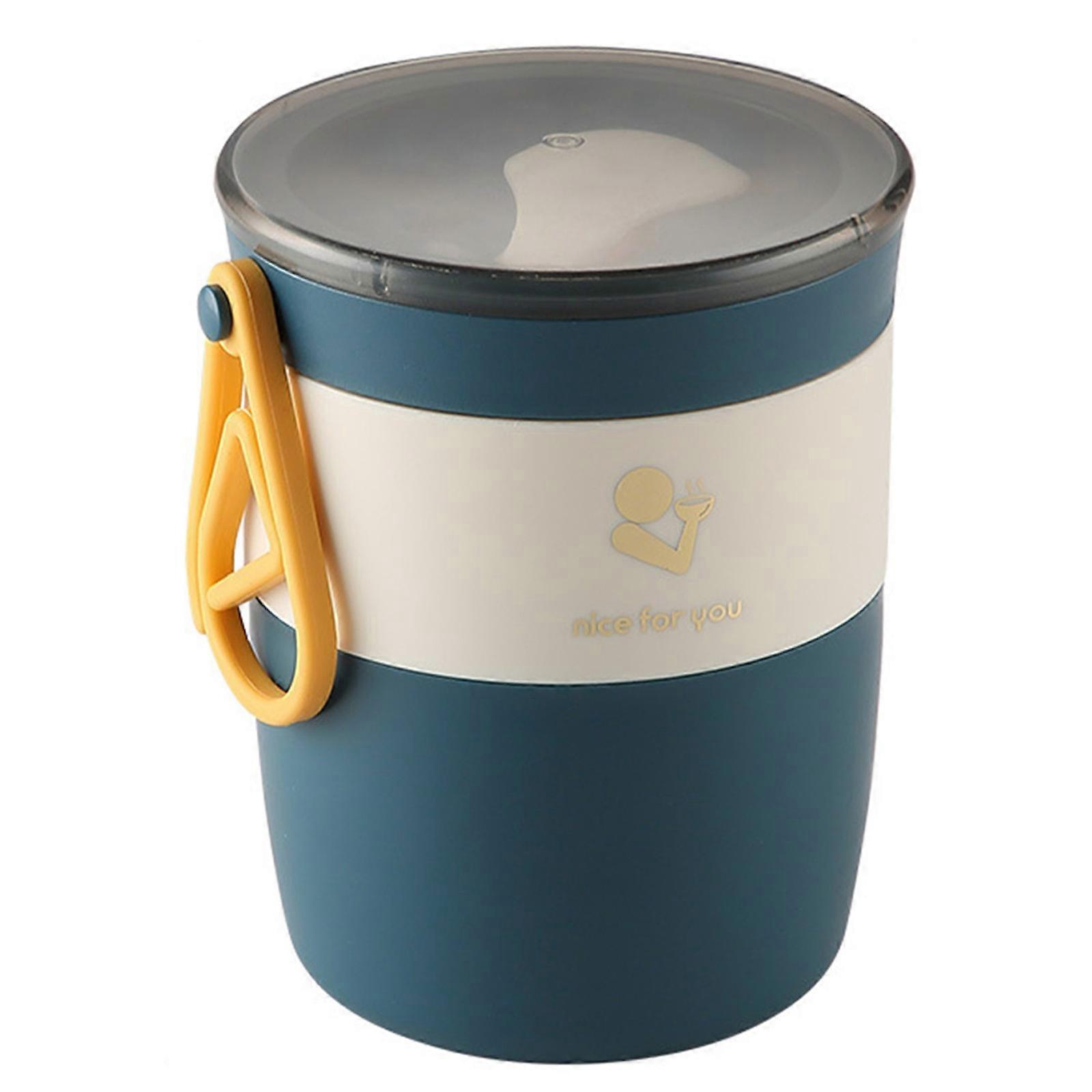 كوب شوربة معزول من الفولاذ المقاوم للصدأ ، كوب ماء مختوم ، وعاء شوربة شخصي ، كوب مع مقبض هدية رياضية