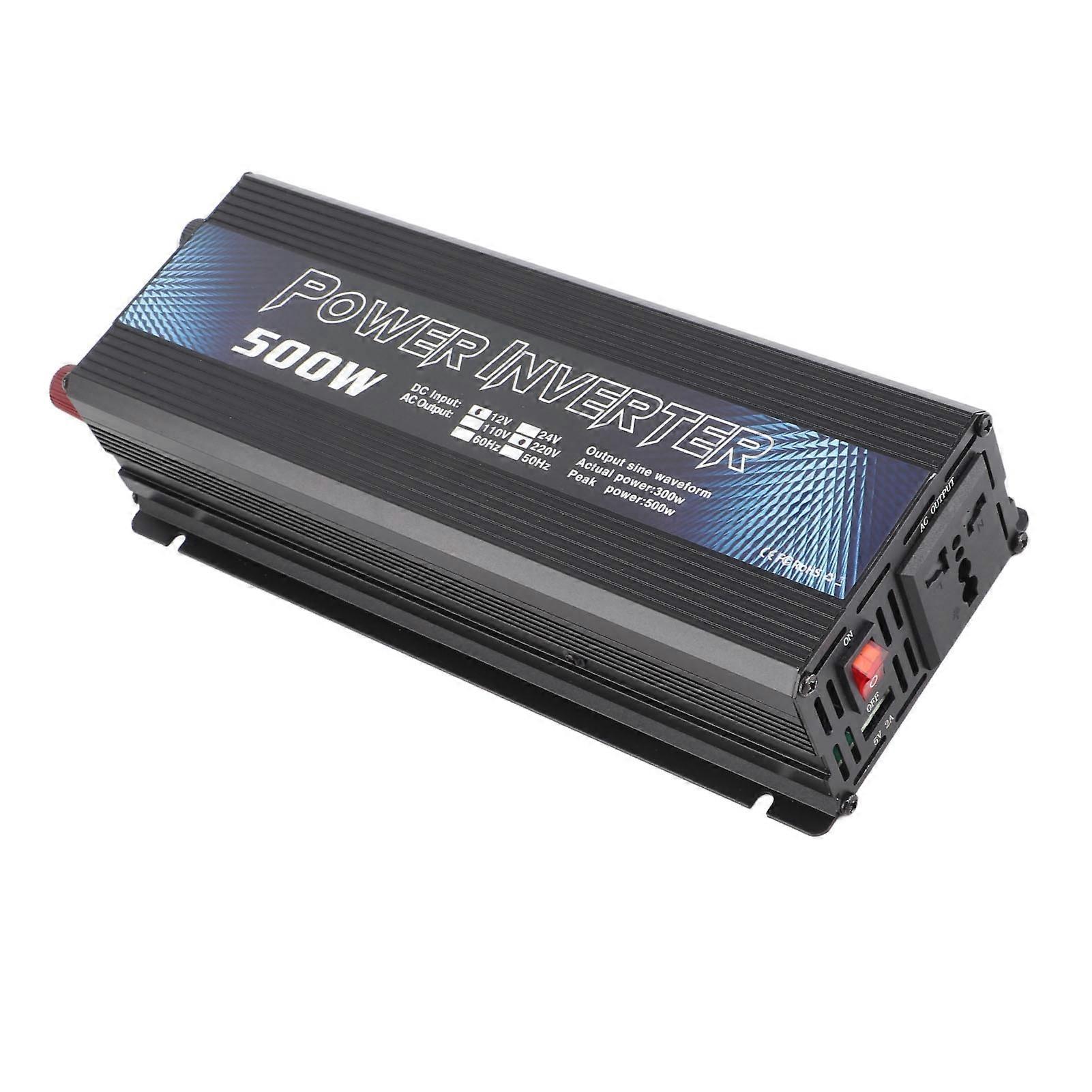 Car Power Inverter Sine Wave Converter with USB Port Cooling Fan 500W DC 12V to AC