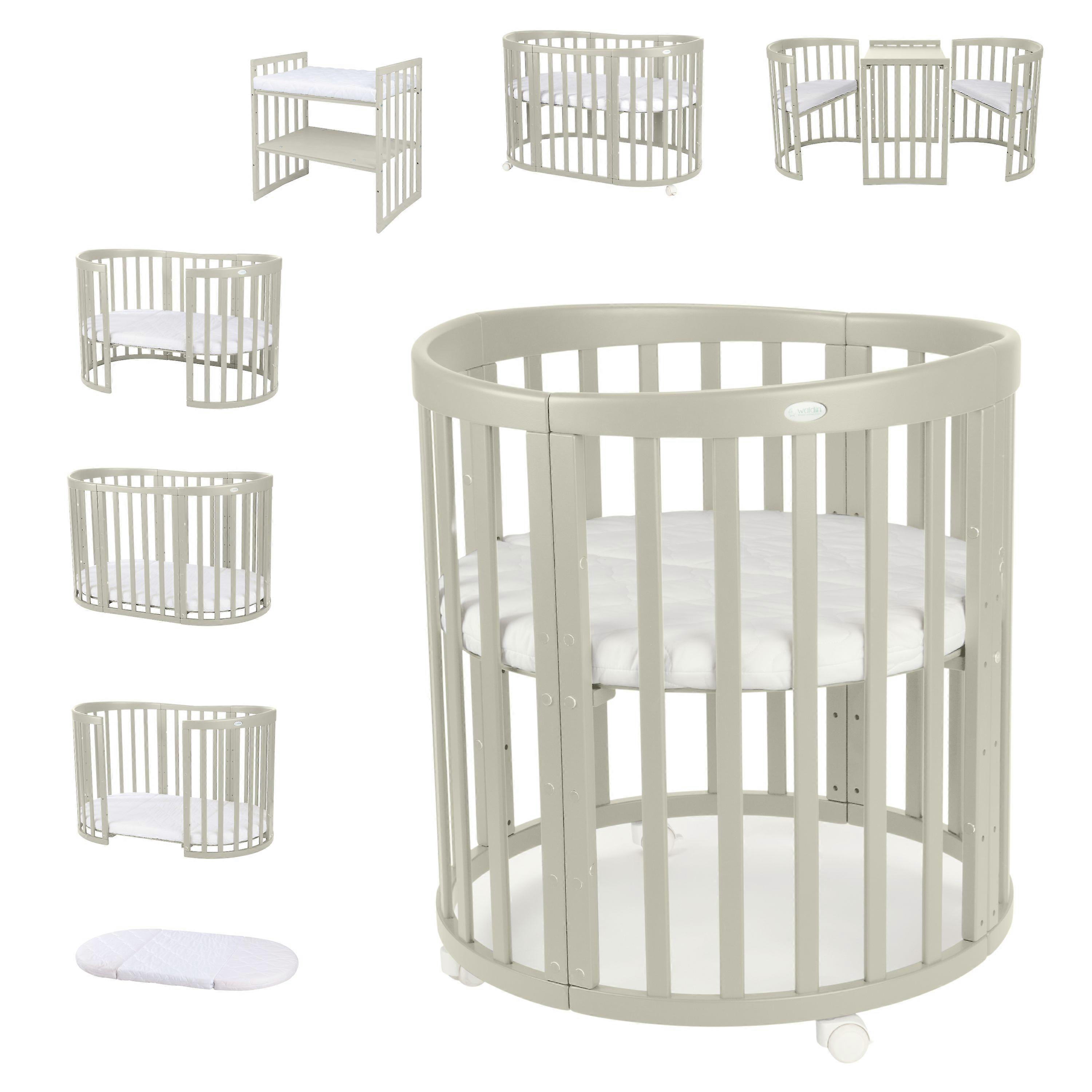 Waldin OWAL Dětská postýlka 7in1