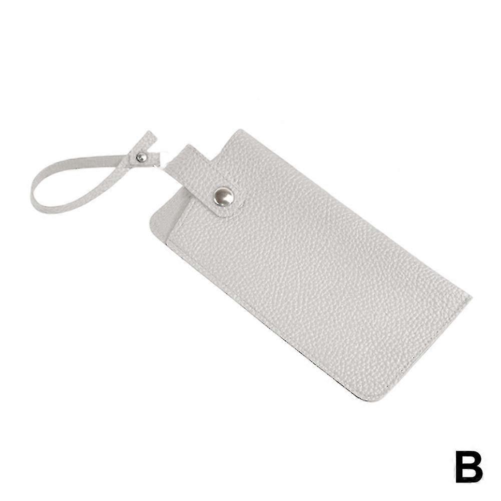 New Ultra Large Capacity PU Material Lychee Patterned Glasses Storage Bag