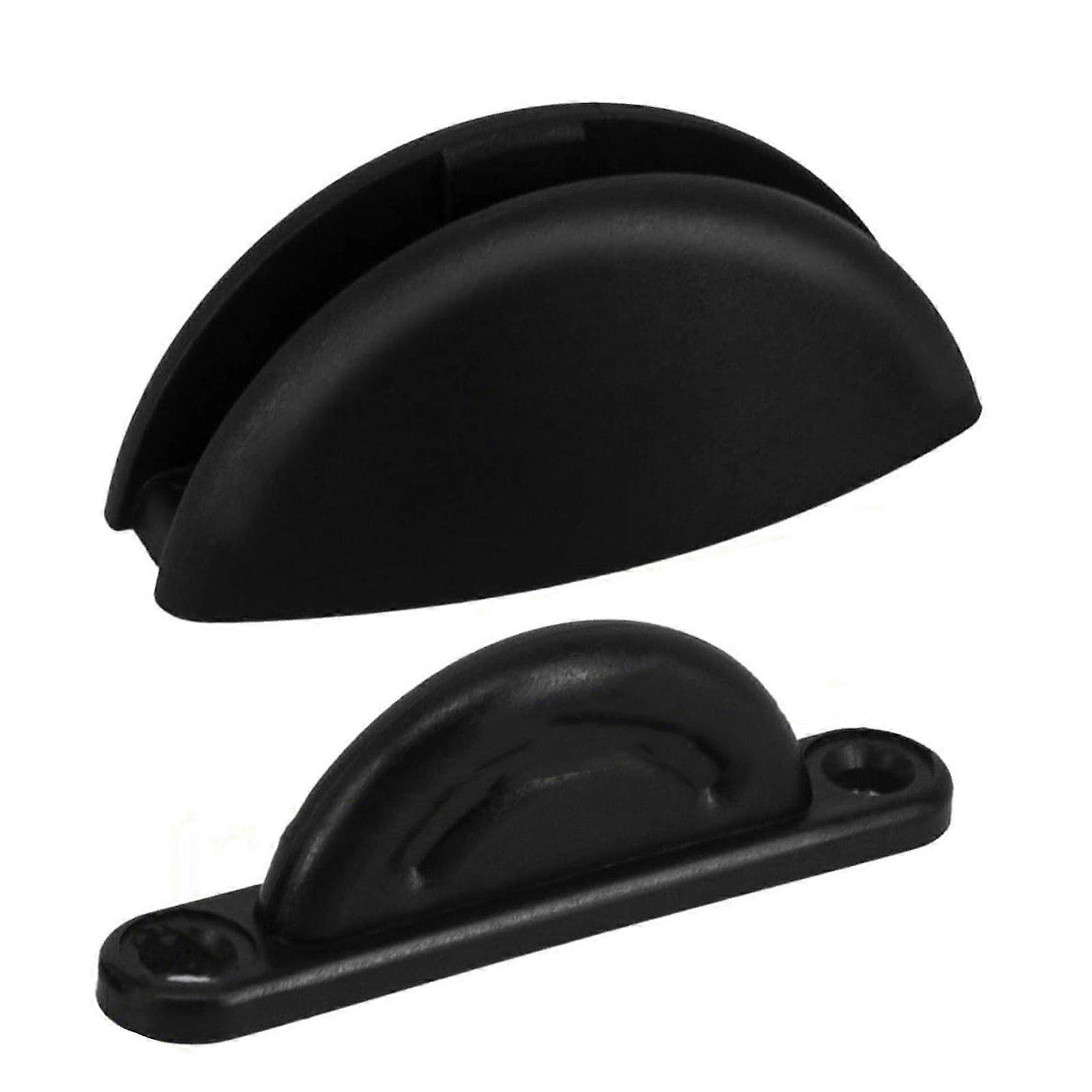 Set mit 2 Nylon-Türstoppern Catches Limiter Geeignet für Wohnwagen Einfache Installation Verbesserte Stabilität Verbesserte Sicherheit Schwarz