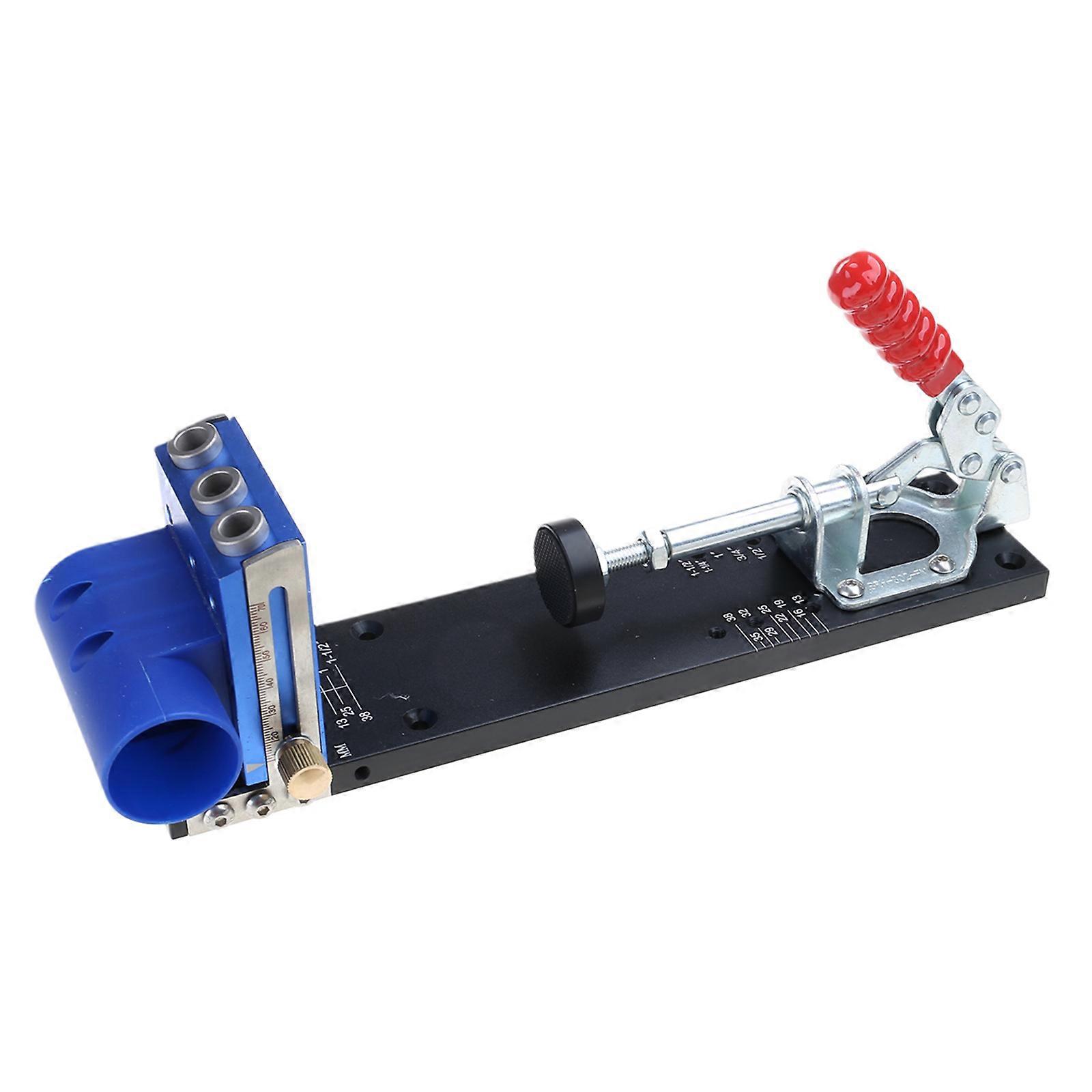 Pocket Hole Jig Kits Adjustable Easy to Use Pocket Hole Jig System Pocket Hole Jig Kits Drill Bit for Carpentry Joinery