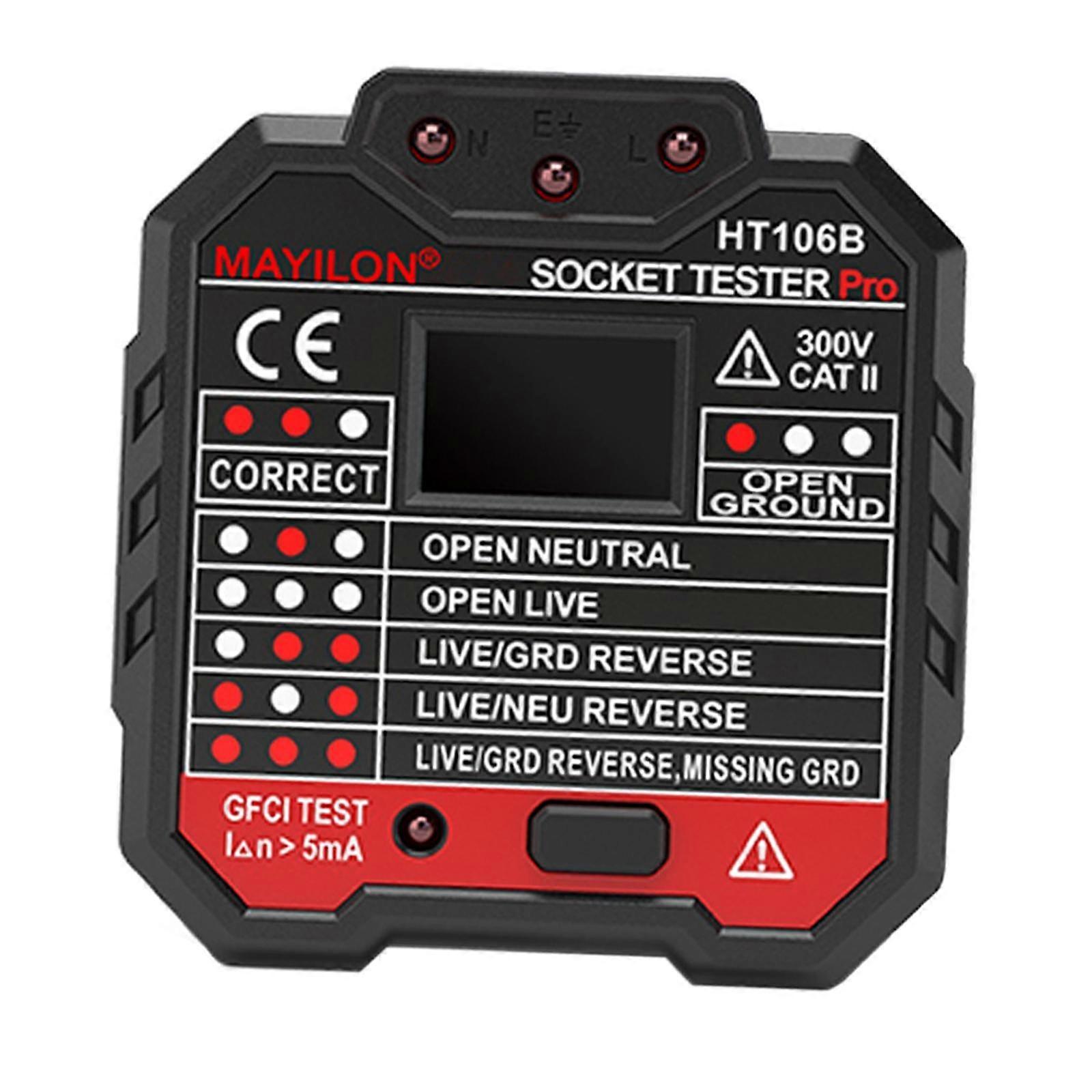 Outlet Tester Portable Detects Common Wiring Problems Voltage Socket Checker