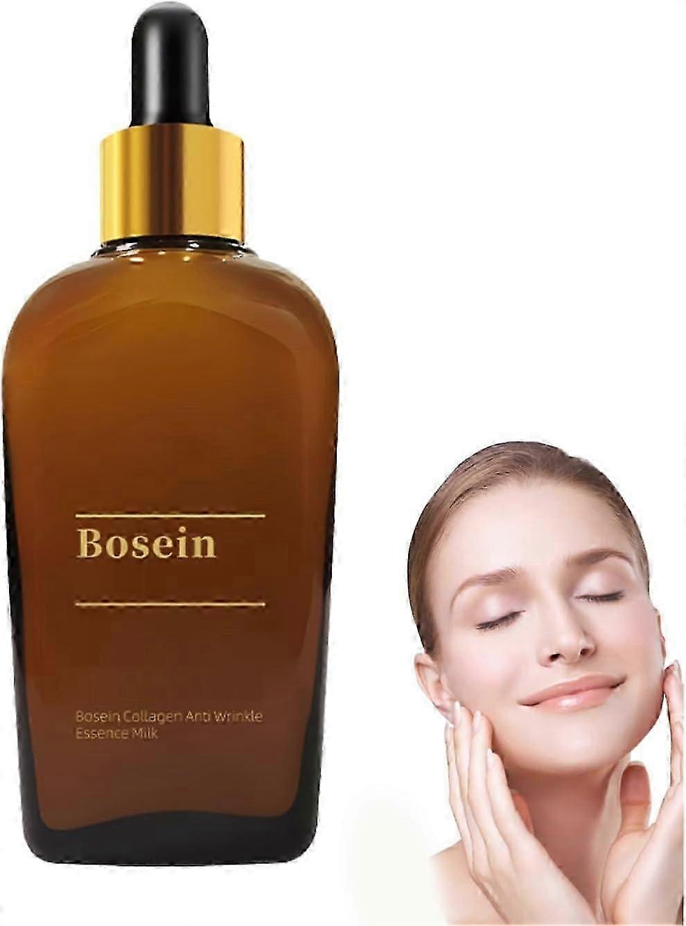 Wrinkle-Resistant Essence, Bosein Collagen Anti Wrinkle Essence Milk, Collagen Anti-Wrinkle Serum, Moisturizing Face Serum for All Skin Types