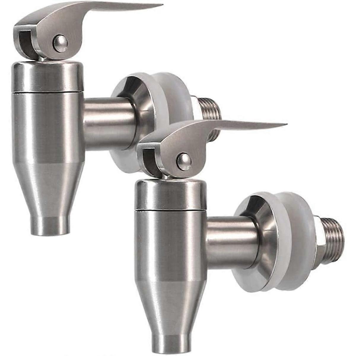 Edelstahl-Getränke-Wasser-Getränke-Spender-Ersatz-Push-Style-Zapfhahn, 2er-Pack