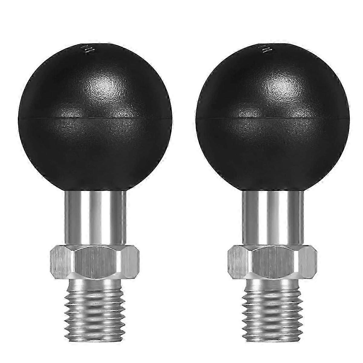 2 Pack 1inch Ball Adapter with M10x1.25 Metric Thread Compatible with B Size Double Socket Arm M10