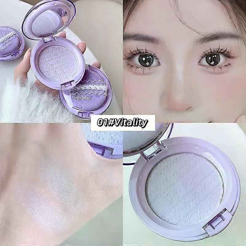 Shibingsheng Gege Bear Bare Sensation Translucent Setting Powder  Brightening, Long-Lasting, Concealing, Matte Soft Focus Finish