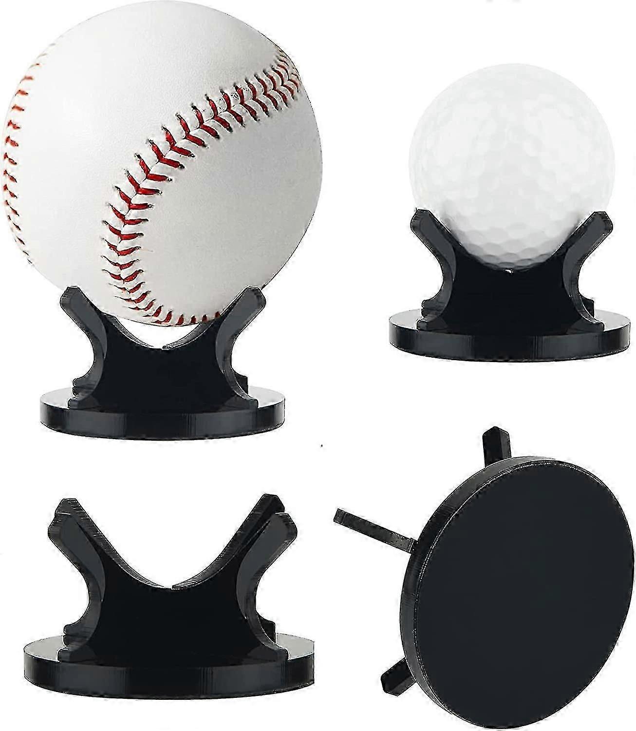 2 Pack Acrylic Easel Stands Display Holder Ball Stand Holder Storage Rack For Displaying Sports Baseball Golf Ball Softball Volleyball Tennis Rugby 2