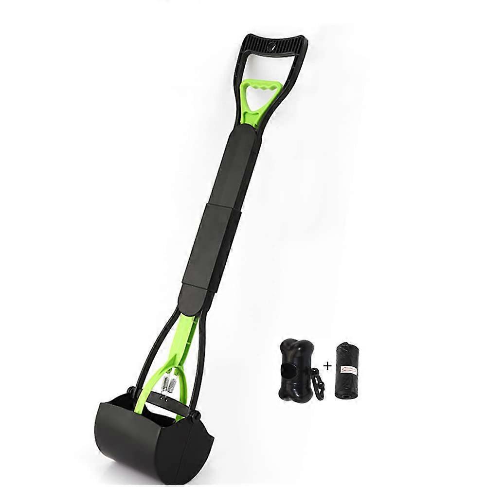 Dog poop collector, 28 -inch foldable long handle poop collector medium and large dogs animal wastes for grass, soil and pebbles easy to use