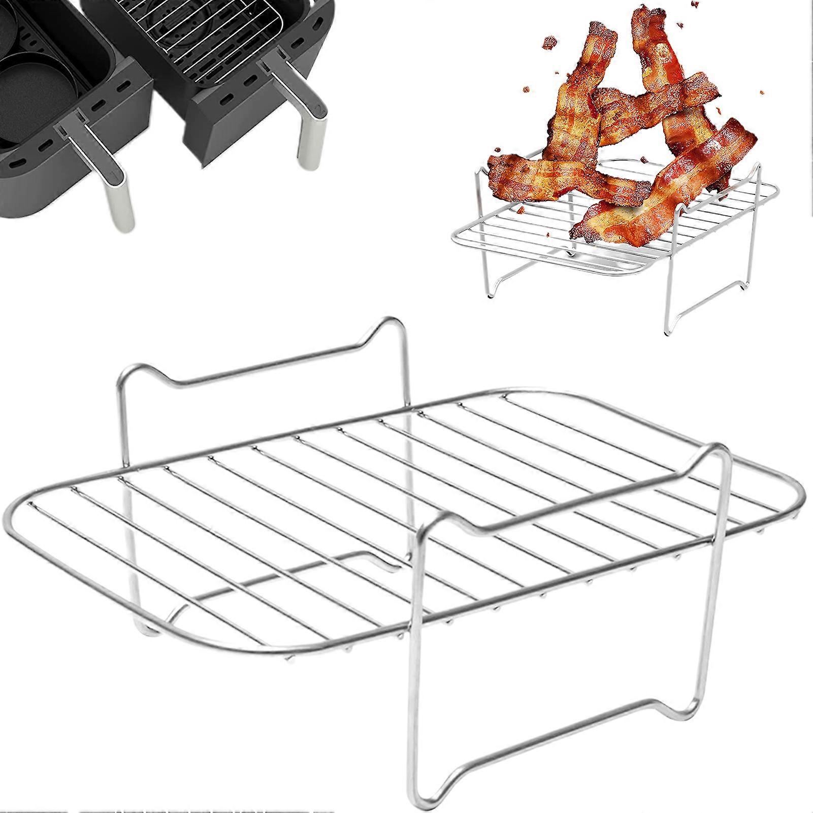 Stainless steel air fryer rack Multifunctional multi-layer drying rack, kitchen accessory.