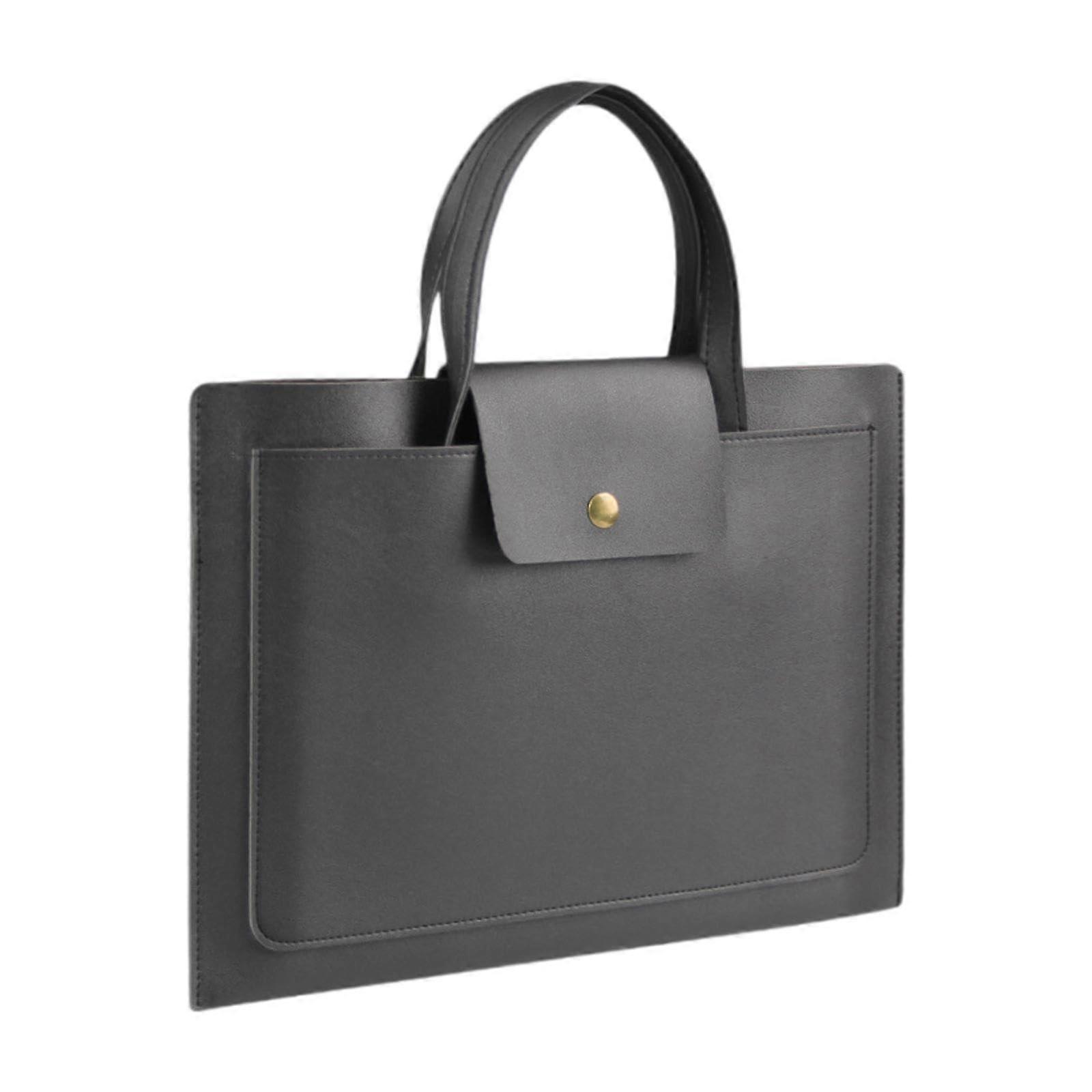 Business Briefcase Laptop Bag for 13/14 Inch Laptops, Office Computer Bag with Adjustable Strap in Durable Material