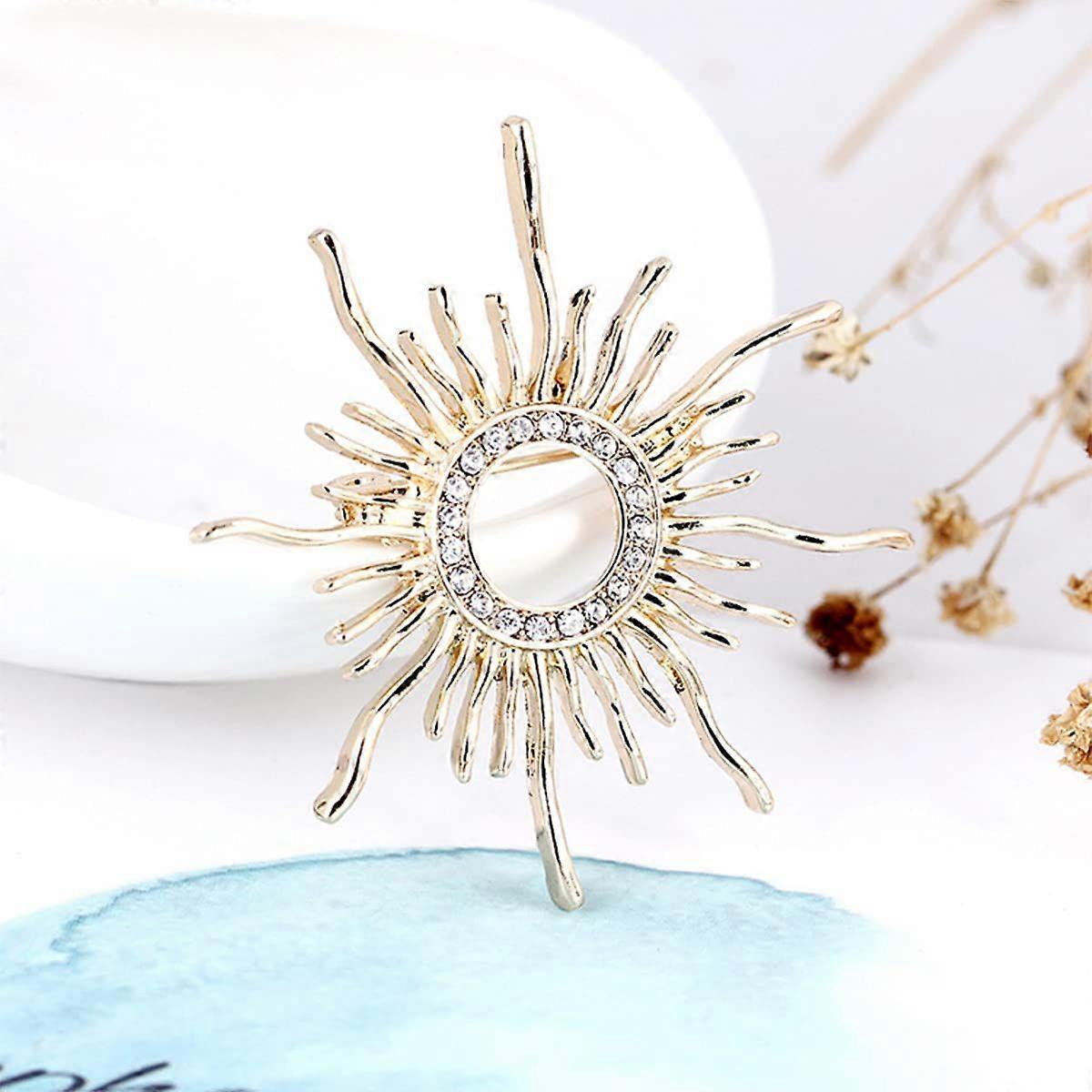 Gold Rhinestone Brooch Gift for Mom