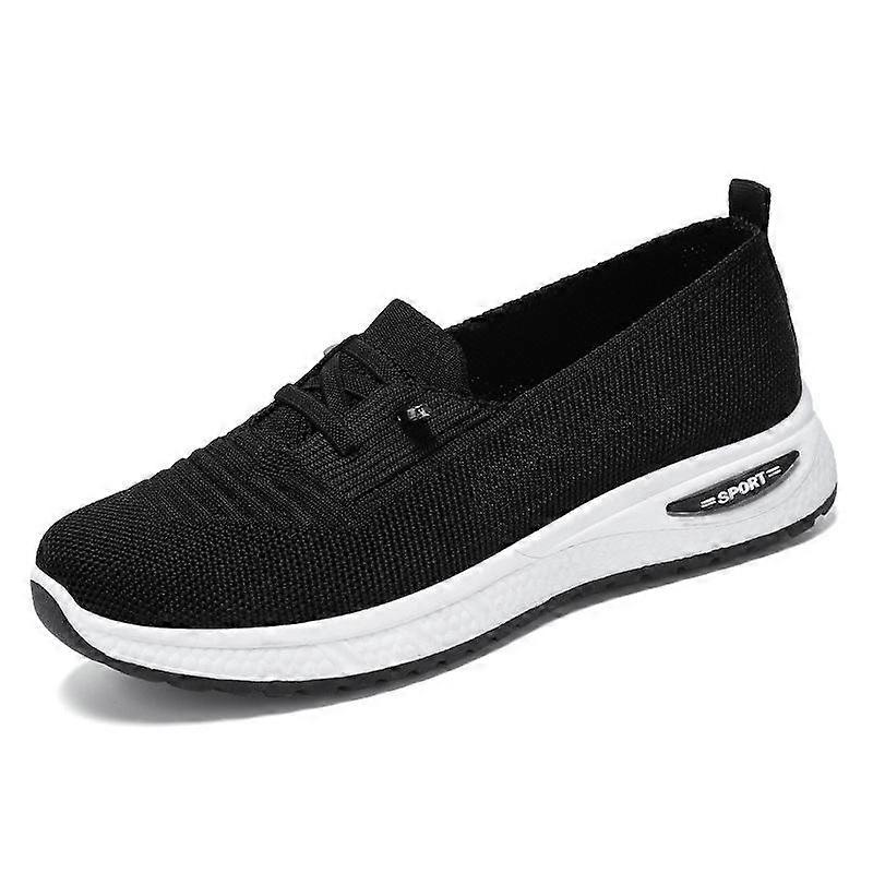 Women's Breathable Mesh Slip On Walking Shoes Comfortable Casual Loafers Lightweight Flat Sneakers for Mom