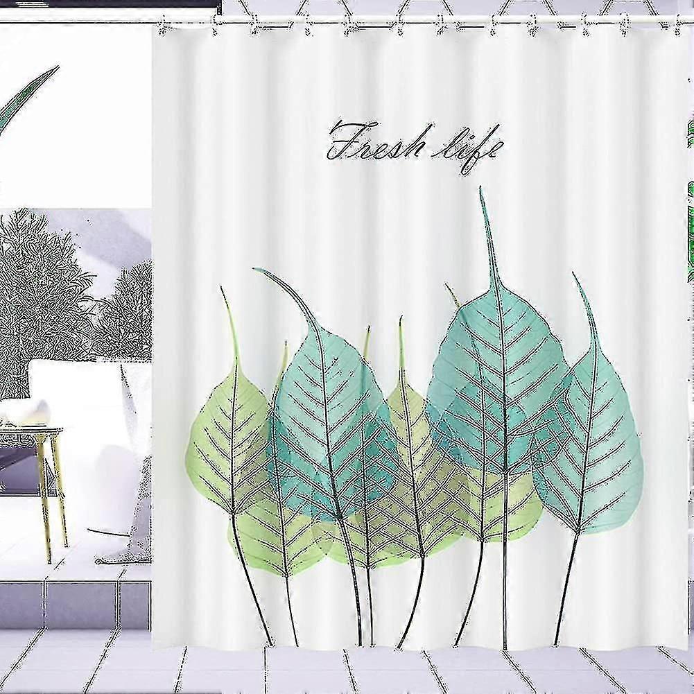 Shower Curtain. Mildew Proof Waterproof Shower Curtain With 12 Plastic Hooks.